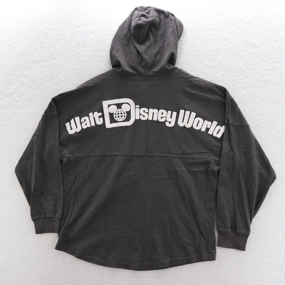 Walt Disney World Spirit Jersey Hoodie Men's L Gray Lightweight Mickey Cartoon