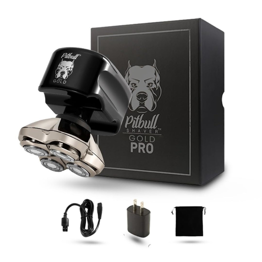Skull Shaver Pitbull Gold PRO Head and Face Shaver: Holiday Gift Set for Men,...