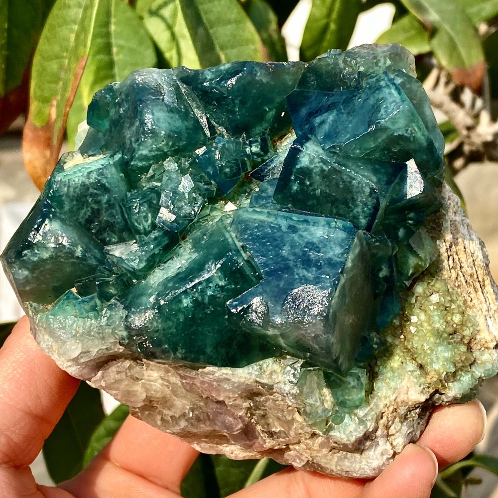 1.73LB Natural Green Fluorite Crystal Ore Sample for Restoration