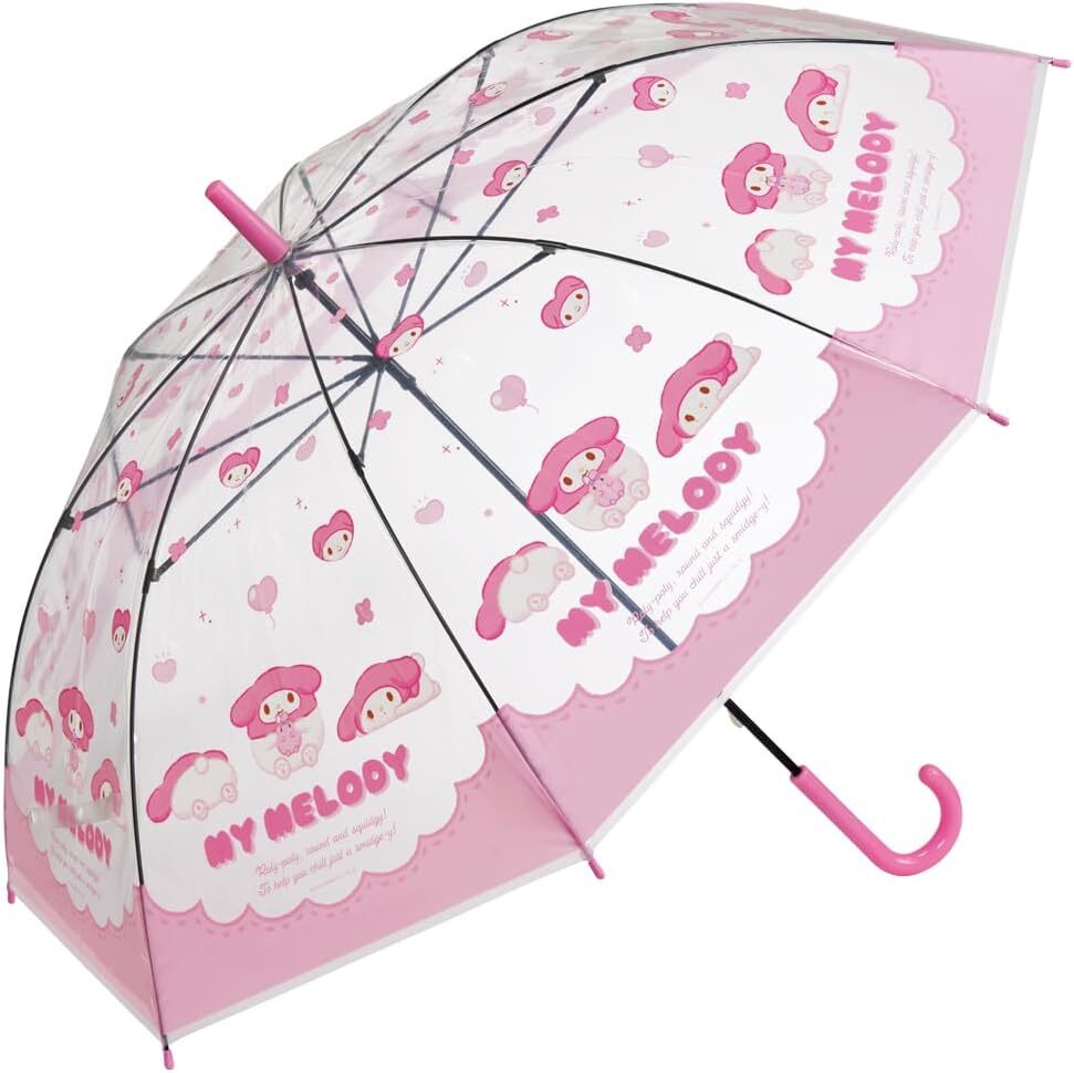 My Melody Sanrio Skater Umbrella - 60cm Plastic Handle Cute Design