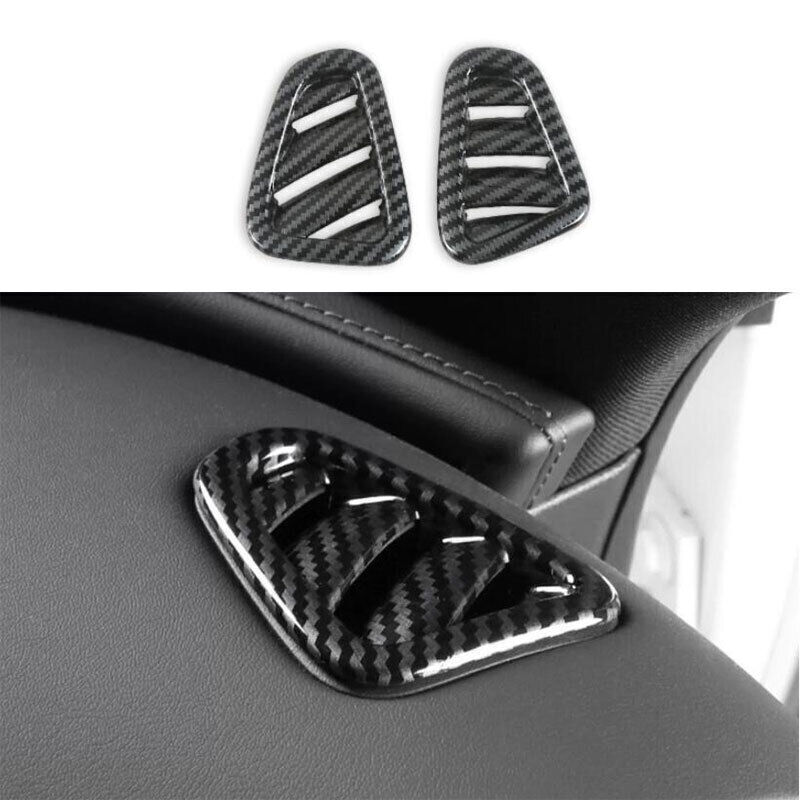 Carbon Fiber Dash L&R AC Air Outlet Vent Cover Trim For Benz GLC X254 2023-2024