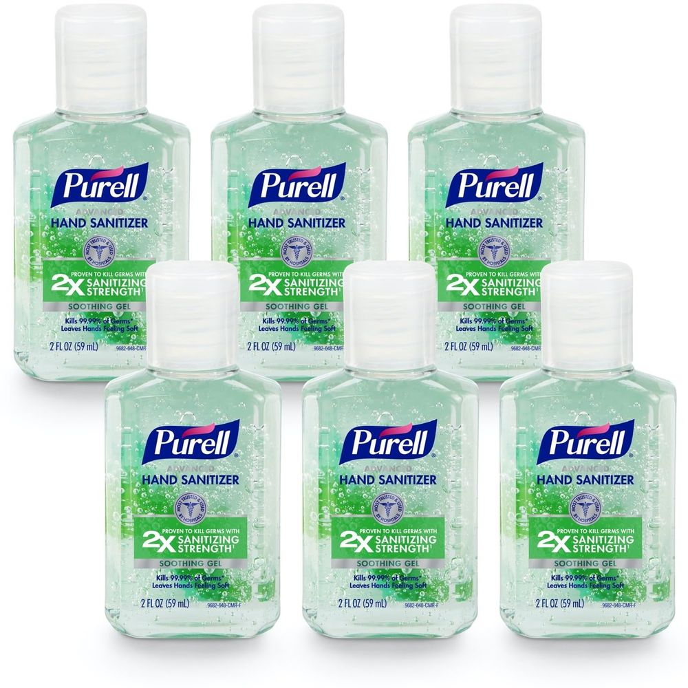 Advanced Hand Sanitizer Soothing Gel,  2 Fl Oz Travel Size Flip-Cap Bottle