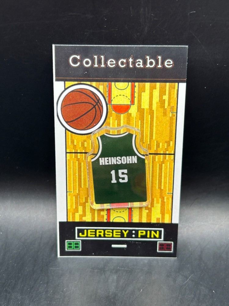 Boston Celtics Tom Heinsohn jersey lapel pin-RETRO Classic C's Collectible