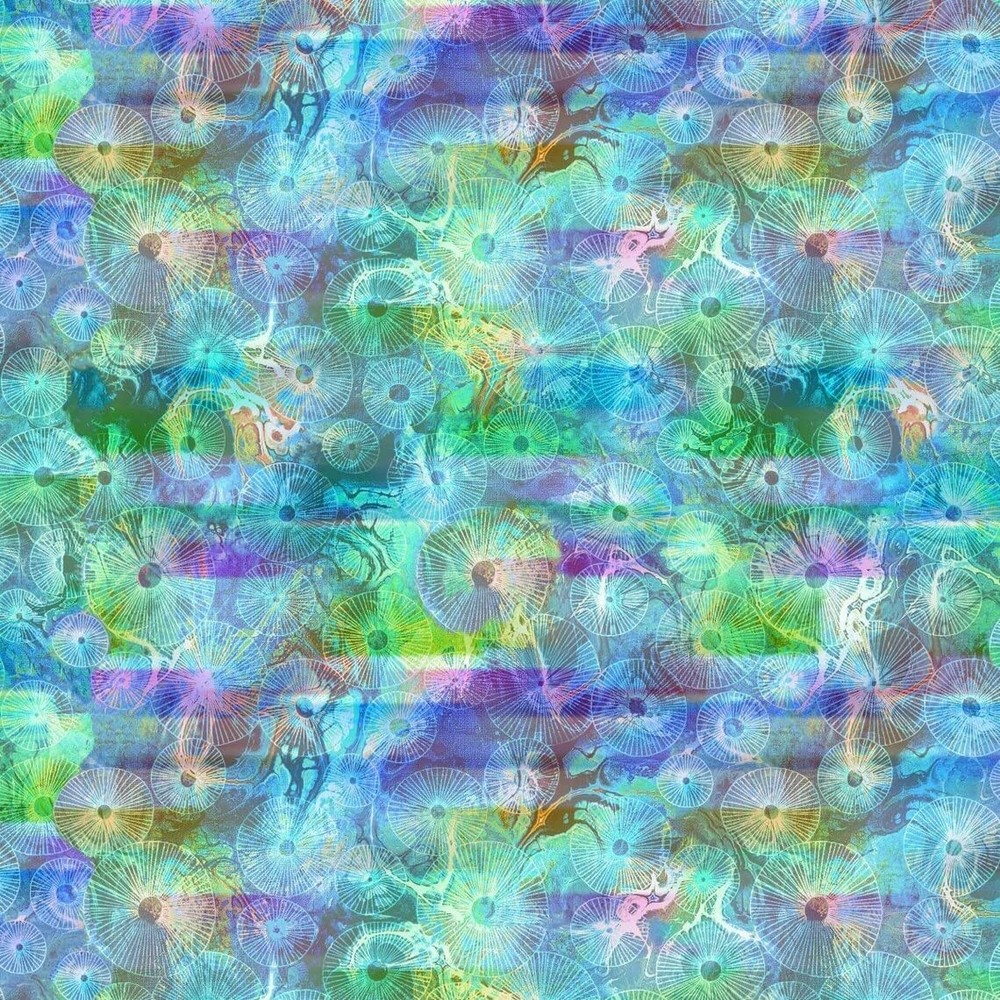 100% Combed Cotton Quilting Fabric for Crafts Apparel & Home DIY in Blue Grid Print