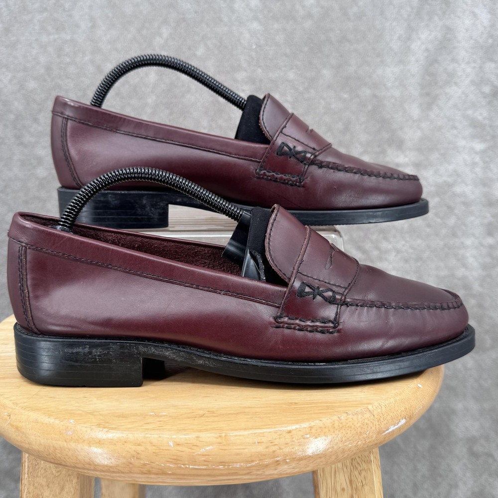 Bass Weejuns Shoes Womens Size 10W Brown Katherine II Leather Penny Loafers