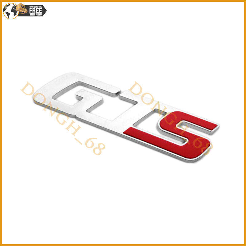 Chrome Red GTS Letter Rear Trunk Emblem Badge for Maserati Quattroporte Ghibli