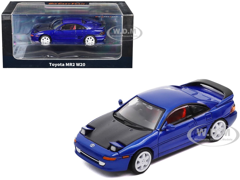 TOYOTA MR2 W20 RHD BLUE 1/64 DIECAST MODEL CAR BY DCT LL-003-007
