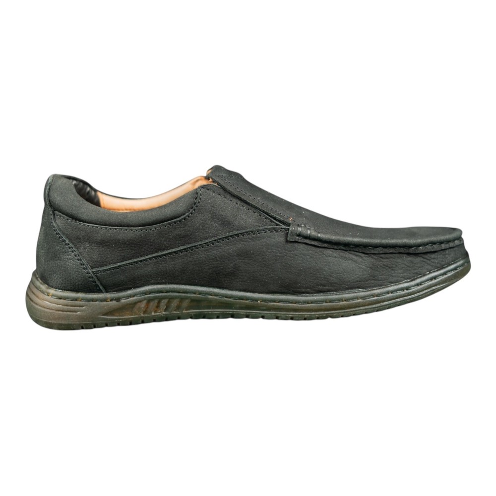 Men’s Black Suede Leather Slip-On Loafers – Comfortable Casual Shoes