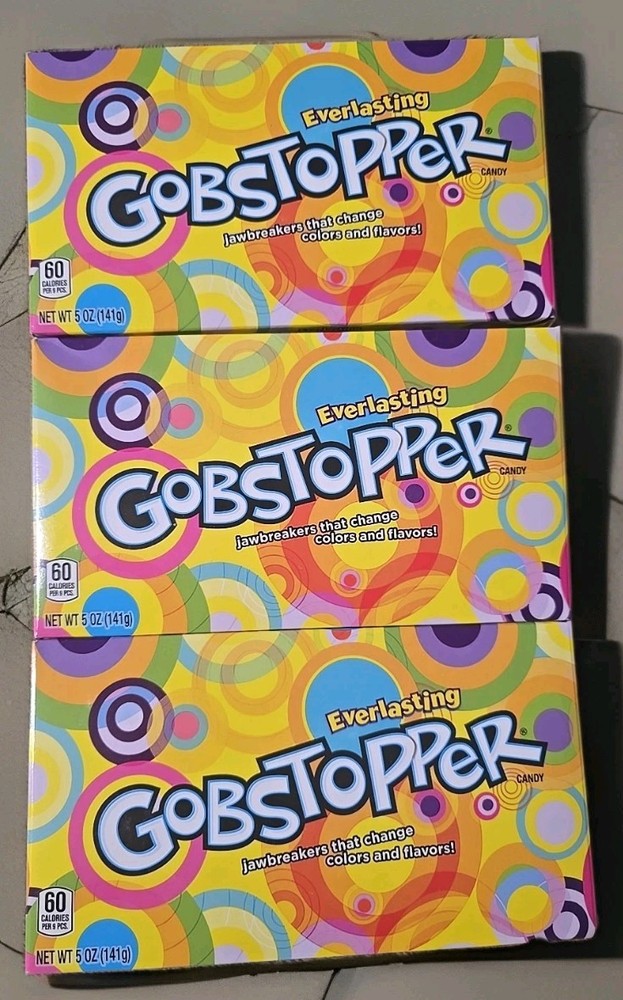 Everlasting Gobstopper Jawbreakers Hard Candy Fruit Flavor X3 Boxes