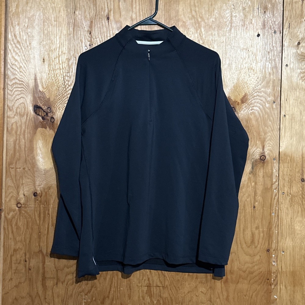 Peter Millar Quarter Zip Women XL Black UPF 50+ Sun Protection Athletic