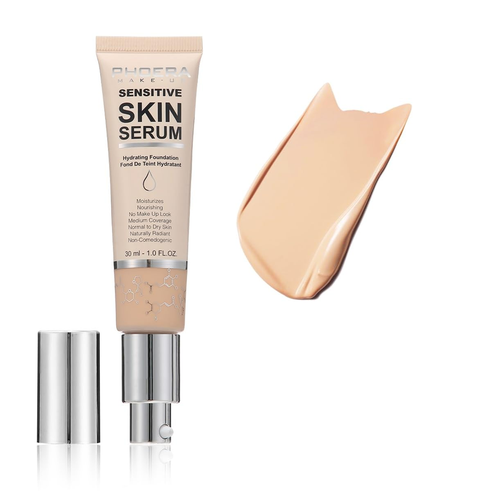 PHOERA Hydrating Glow Serum Foundation Hypoallergenic Tinted Moisturizer