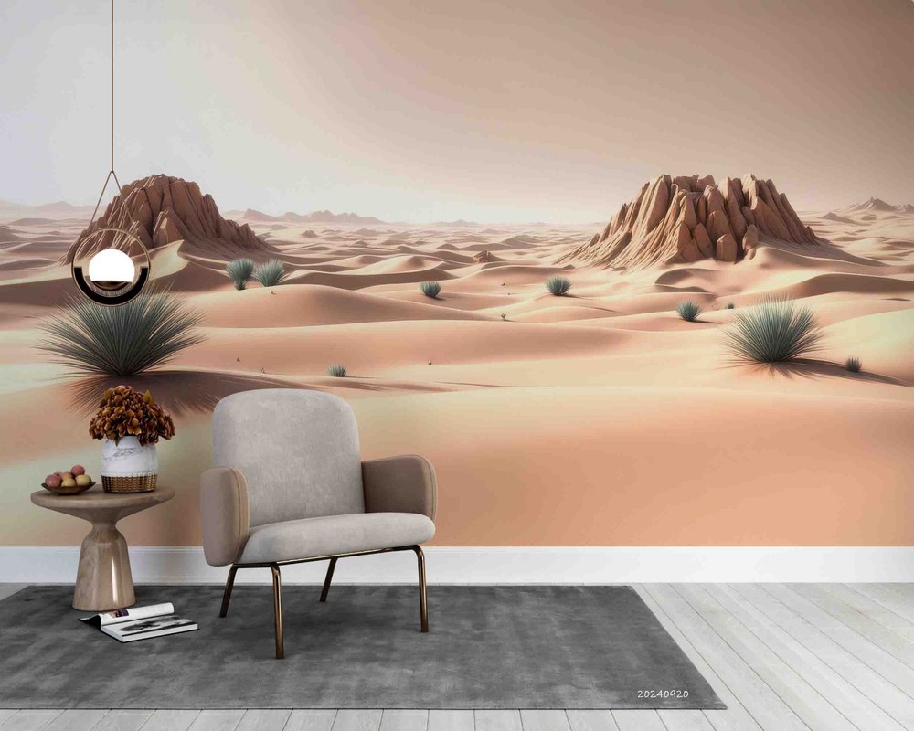 3D Desert Landscape Illustration Wall Murals Wallpaper Murals Wall Sticker