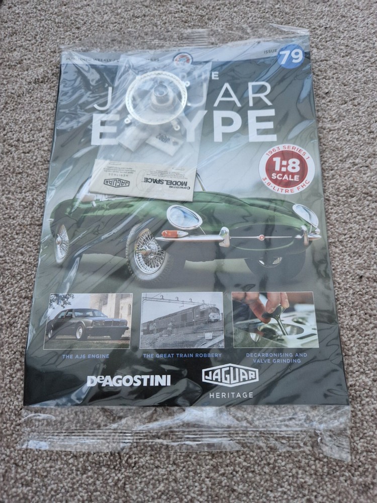 Build Your Own 1/8 Scale Jaguar E-Type Car Kit Issue 79 with Parts