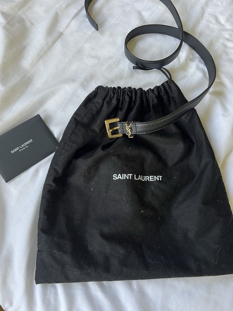 YSL - Saint laurent Black Smooth Belt - Size Small -slightly used