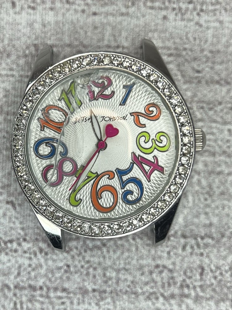 Betsey Johnson Watch Head Colorful Numbers Rhinestone Bezel Parts Repair