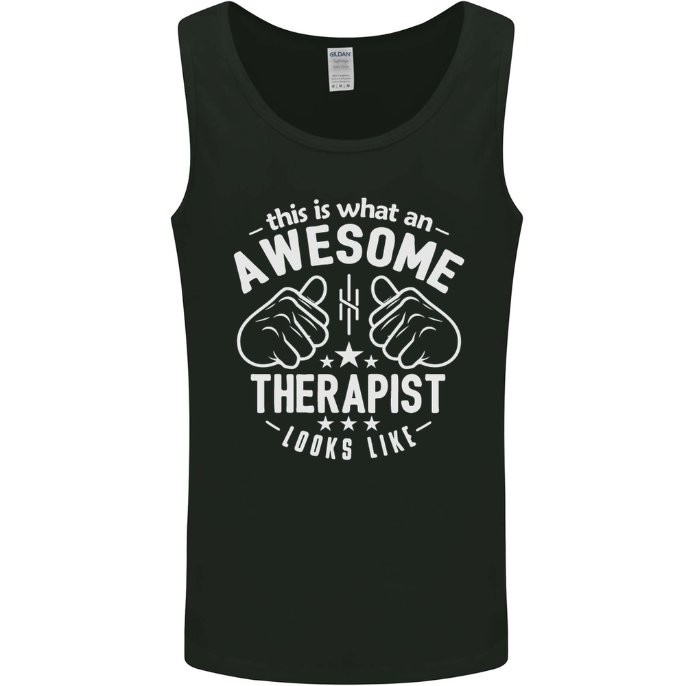 An Awesome Therapist Looks Like Mens Vest Tank Top