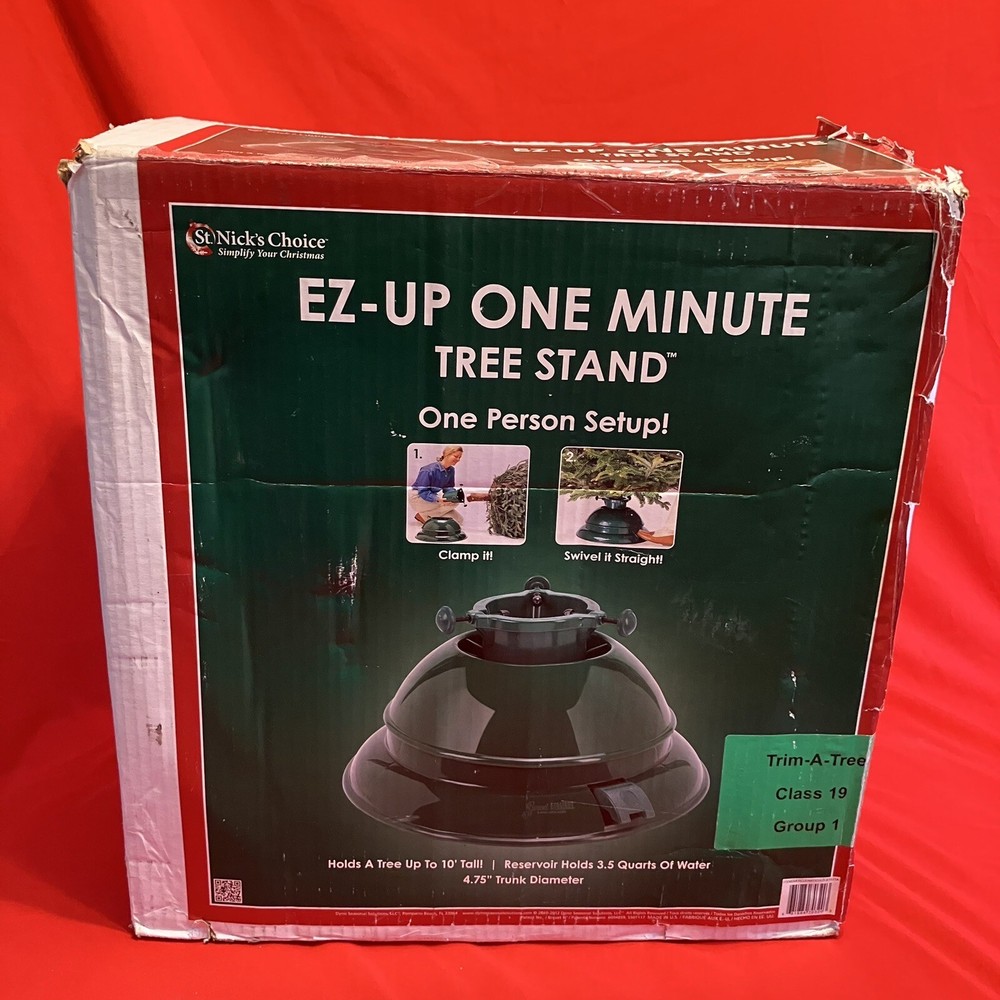 St Nick Choice Christmas Tree Stand Up to 10' & 100lb 1-Person (Swivel Straight)