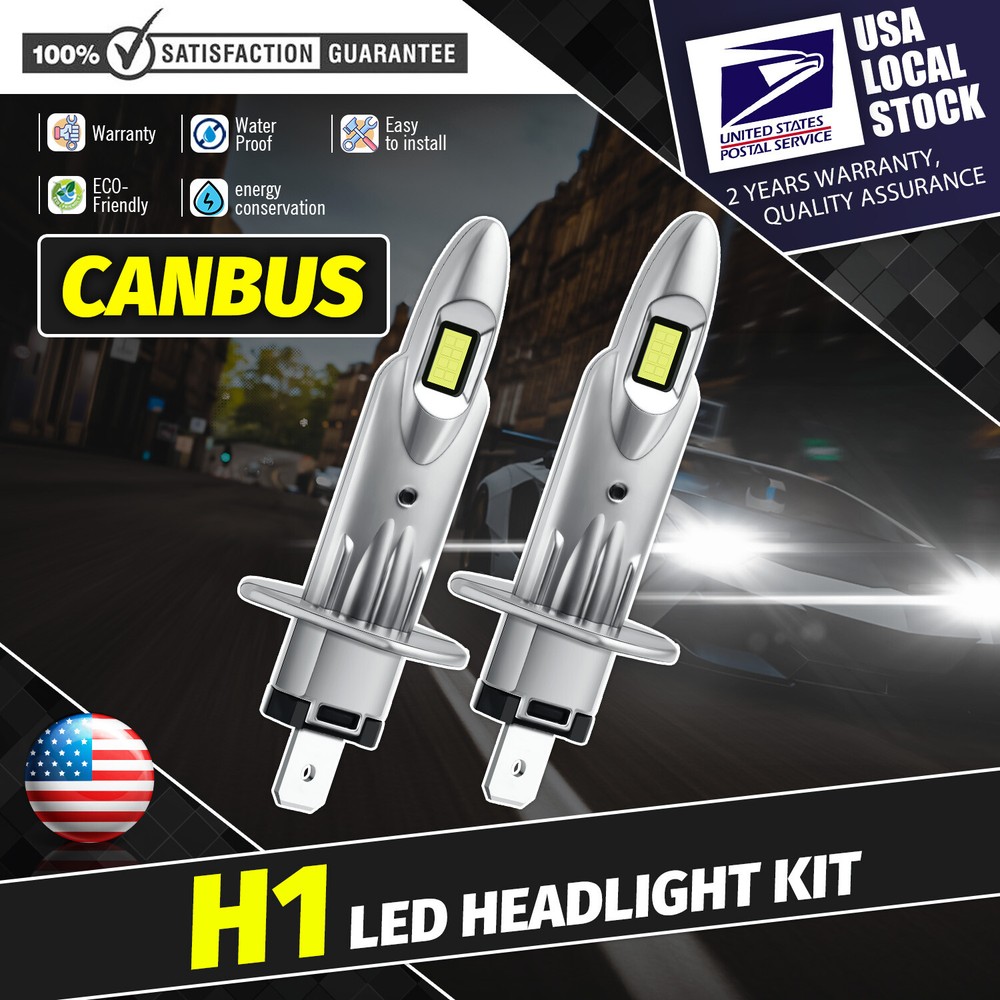 H1 LED Headlight Bulbs 36000LM 6000K CANBUS Fit 2012-14 Ford Focus Super White
