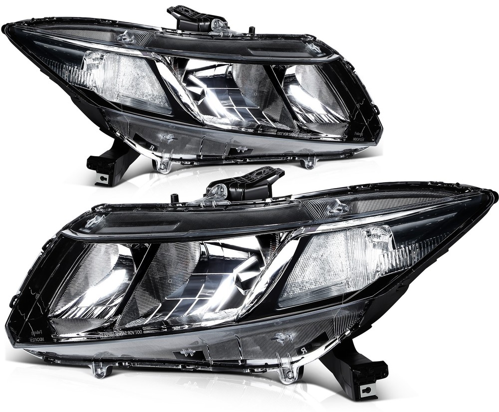 Pair Headlight Assembly Left+Right For 2012-2015 Honda Civic 4Dr Sedan/2Dr Coupe