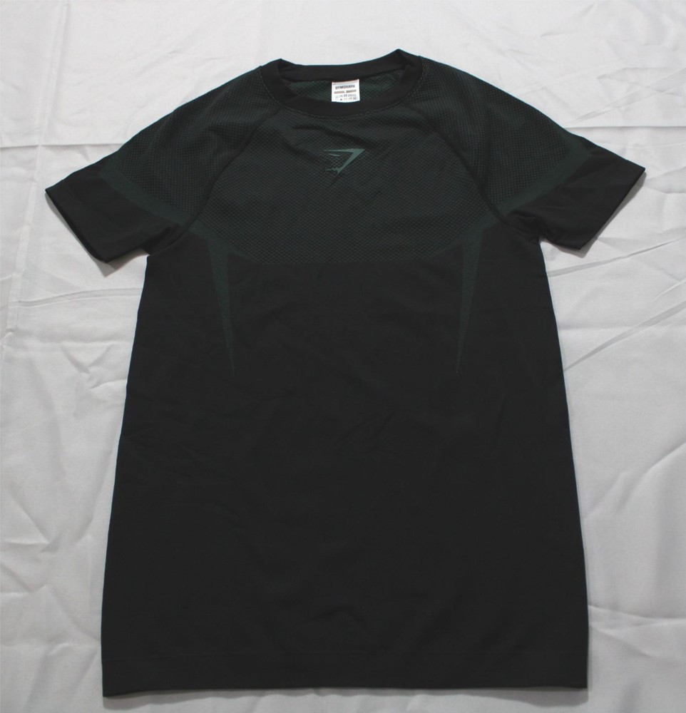 Gymshark Ony.0 Seamless T-Shirt - Black/Brand Blue - Size Large - IN HAND