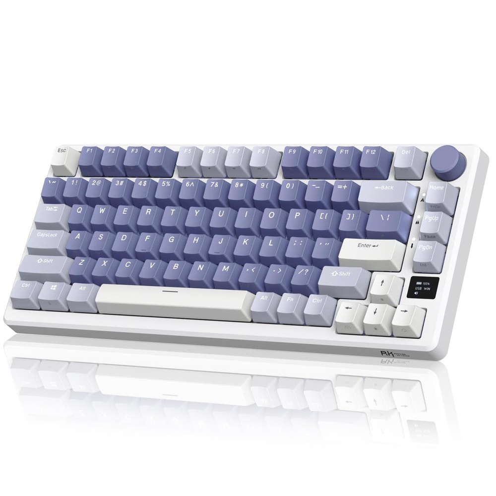 M75 Mechanical Keyboard with OLED Display, Volume Knob, 2.4G USB-C Bluetooth Connectivity
