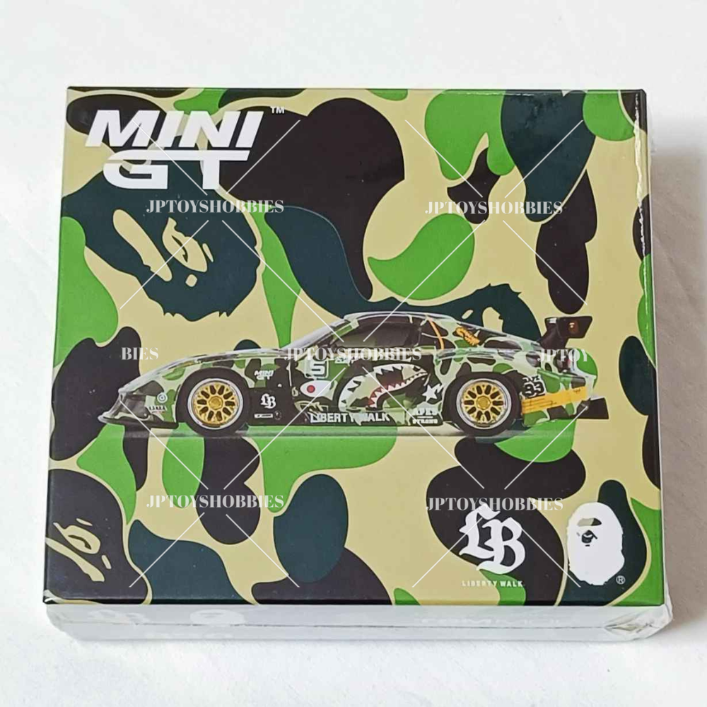 MINI GT × BAPE × LBWK Mazda RX-7 LB Super Silhouette