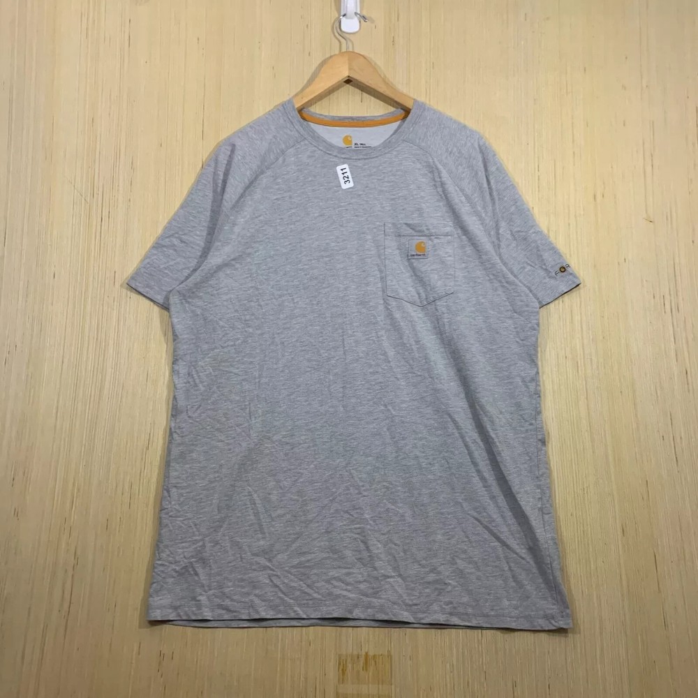 Carhartt Relaxed Fit Shirt Adult Extra Large Tall Grey Short Sleeve Men's