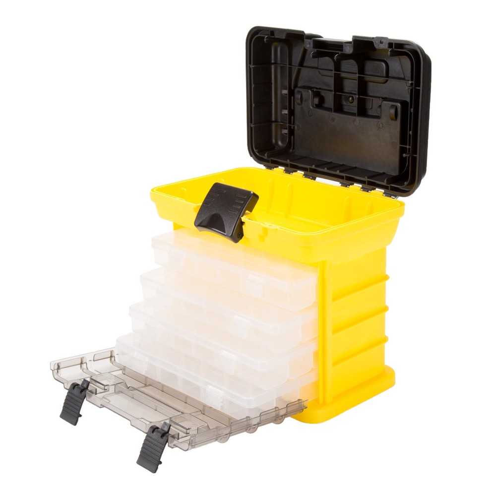 Portable Tool Box - Small Parts Organizer with Drawers and Customizable Compa...