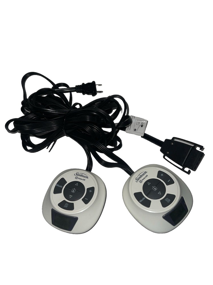 Sunbeam X85KQ PAC-0530 Heated Electric Blanket Dual Controller 4-Prong Remote