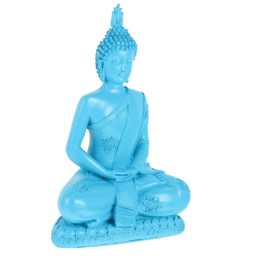Resin Buddha Sculpture Thai Sitting Buddha Statue Meditating Buddha Figurine