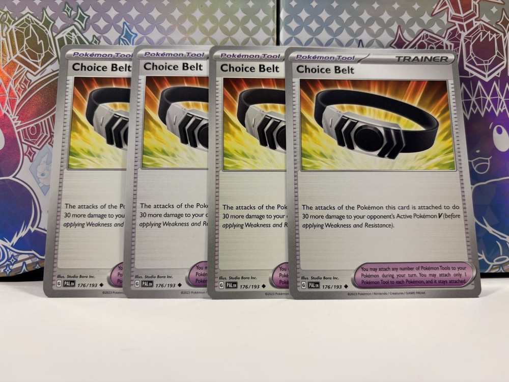 4x Choice Belt 176/193 Paldea Evolved Playset Near Mint