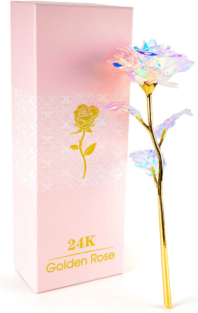 Stunning Eternal Rose Flower LED Enchanted Galaxy Rose Light Valentine's Gift