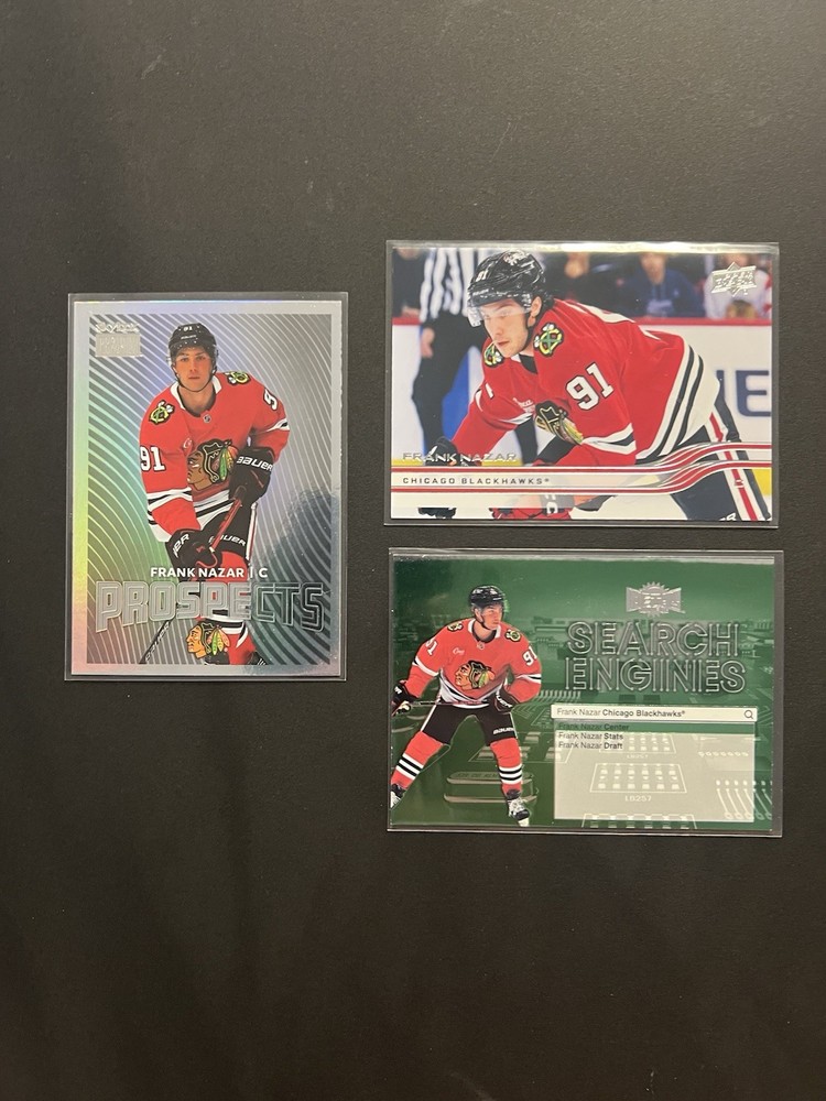 Frank Nazar 3 Card Lot / 2 RC Rookie Cards From Metal Universe & Series One 25