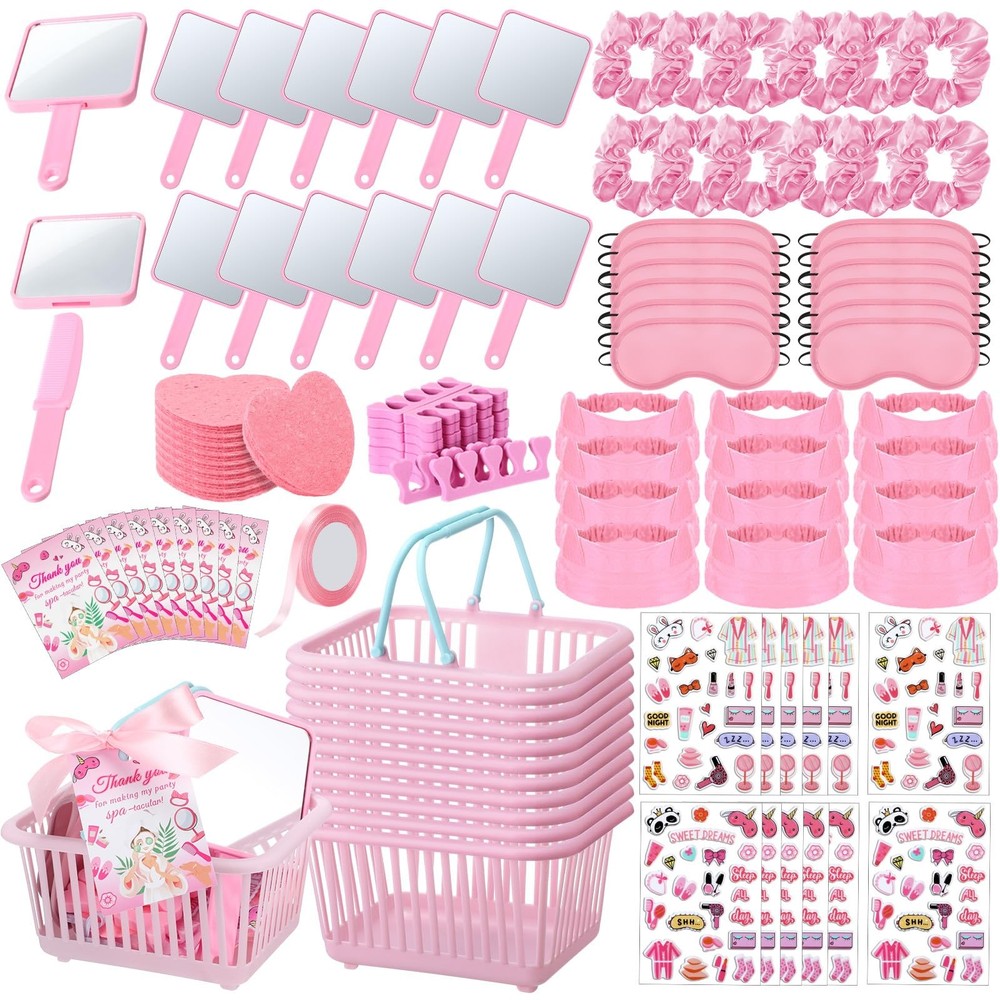 121 Pcs Spa Party Favors for Girls Spa Sleepover Party Supplies Include Baske...
