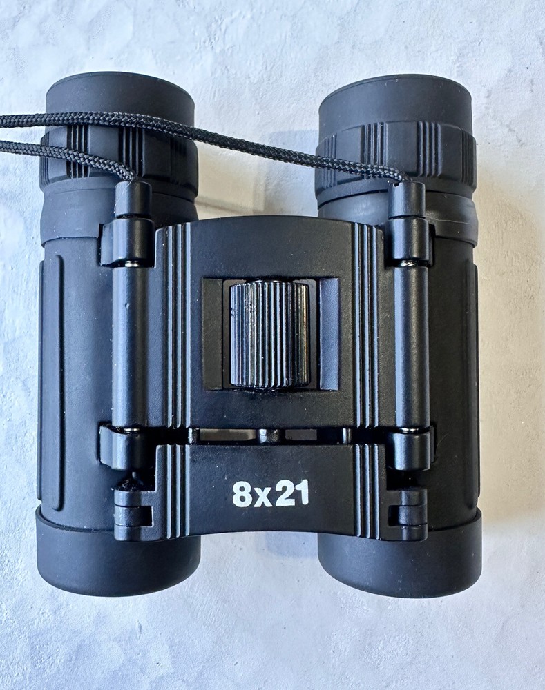 Compact Mini 8x21 Binoculars Multi-Coated Optical Lens. In Box W/Case.