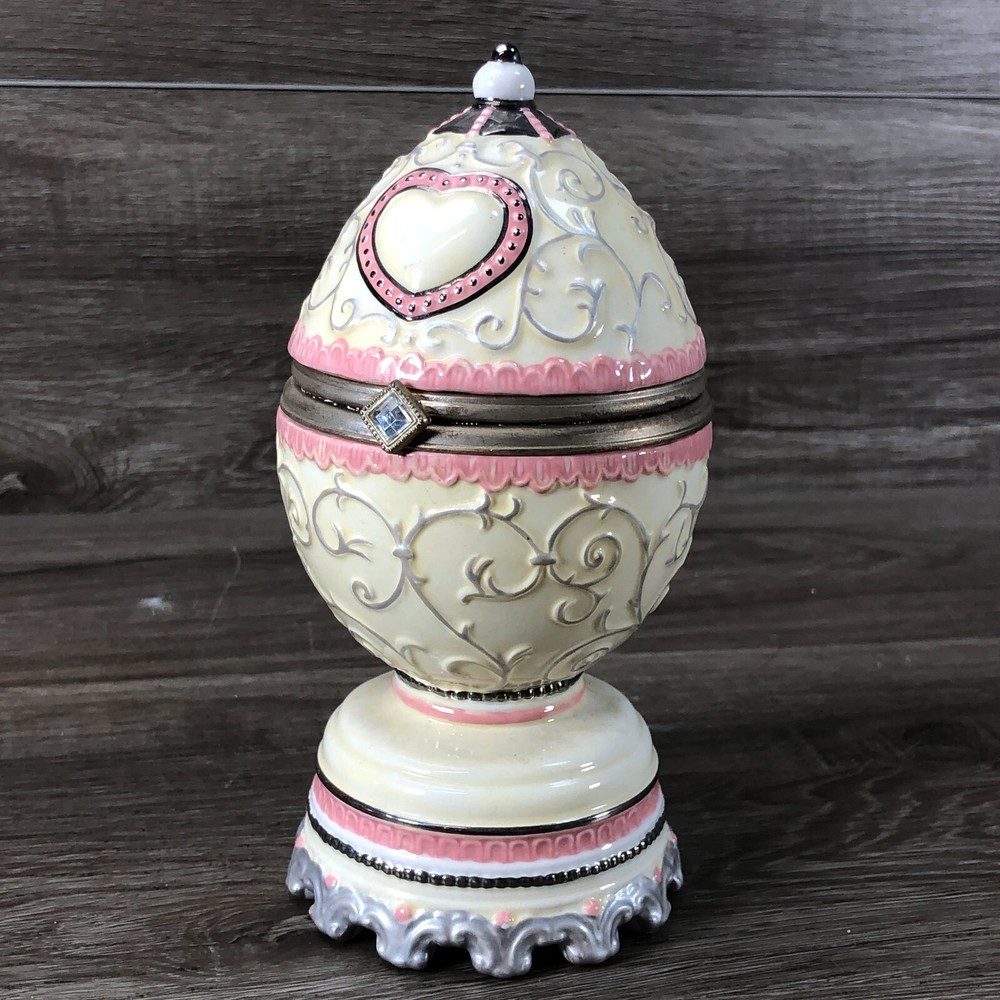 Vintage Revolving Christmas Egg w/ Doves Figure Play's  Lara's Theme Works