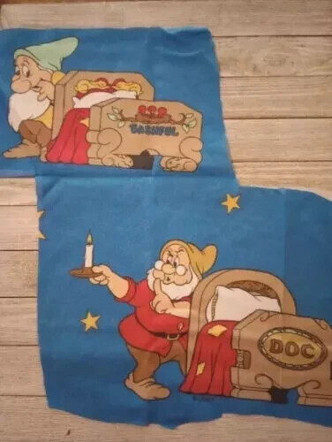 Disney dwarfs doc fun fabric large print scrap piece 9 to 11 inch 1pc