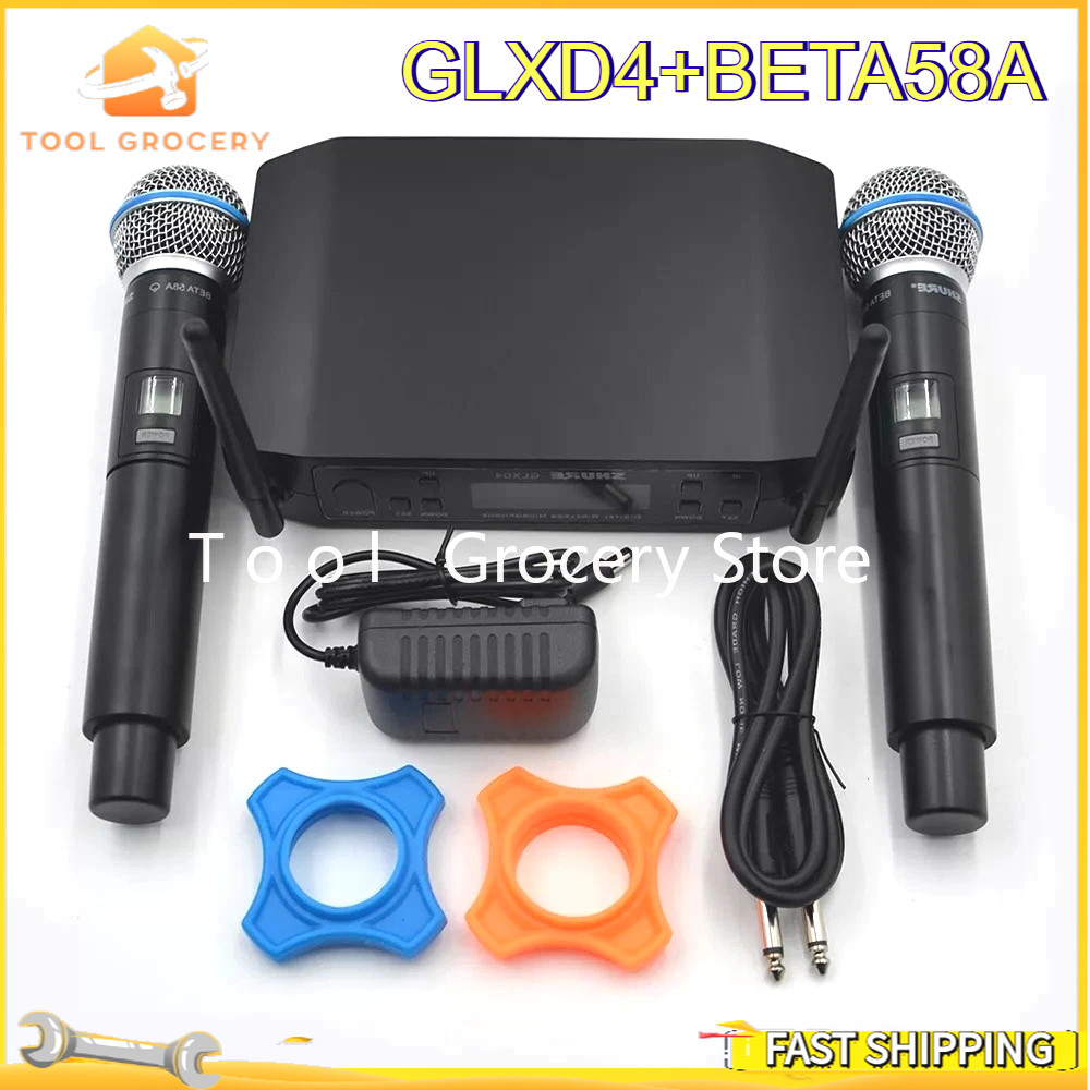 Shure GLXD4 Beta 58A Dual Channel Wireless Vocal Microphone UHF Handheld