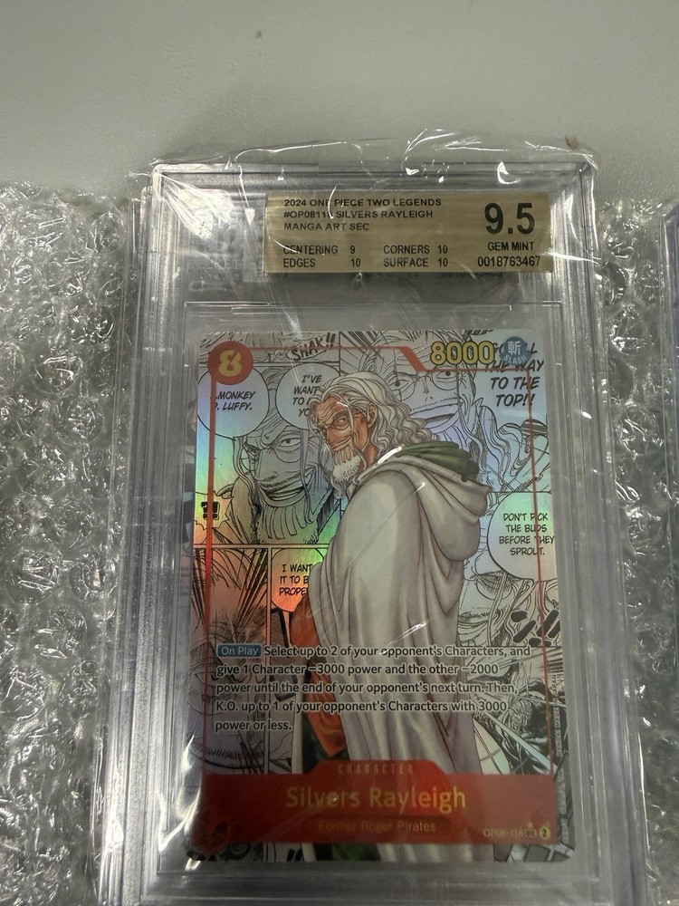 BGS 9.5 Silvers Rayleigh (Manga Alt Art) OP08-118 SEC Two Legends - ENG
