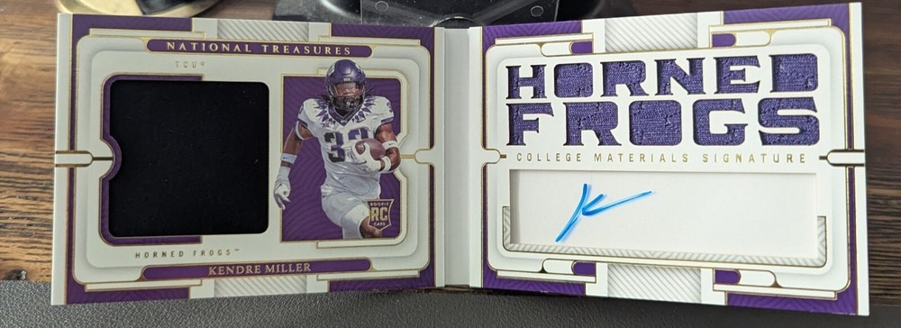 2023 Panini National Treasures Kendre Miller TCU Booklet Auto 27/75 Collegiate