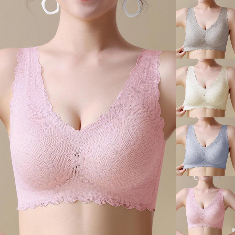 Women's Front Side Buckle Lace Edge Without Steel Ring Movement Seamless