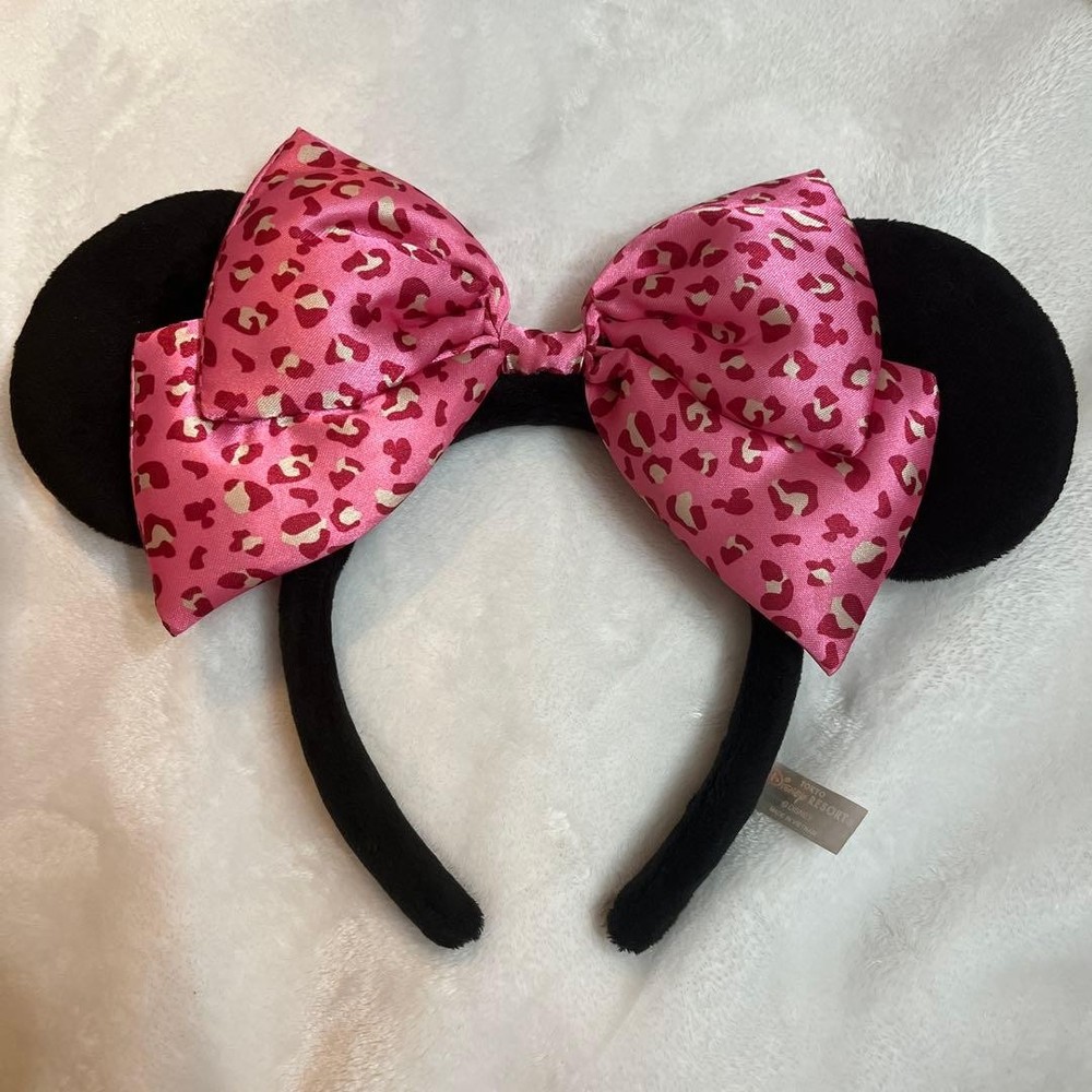 Tokyo Disney Resort Leopard Pink Ears Headband Accessory Authentic Genuine