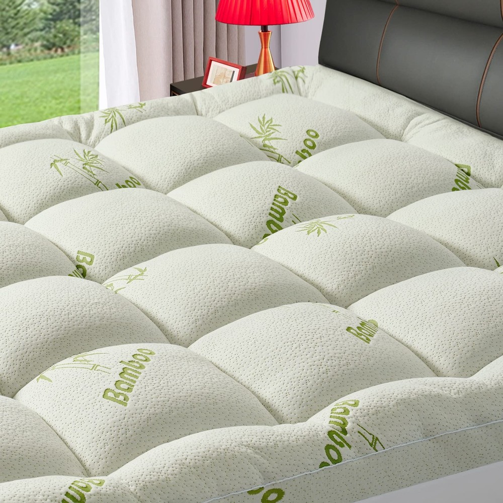 Bamboo Viscose Twin XL Mattress Topper for Back Pain Relief