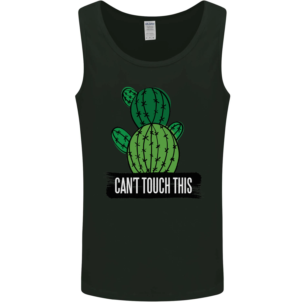 Funny Cactus Cant Touch This Gardening Vest Tank Top for Men