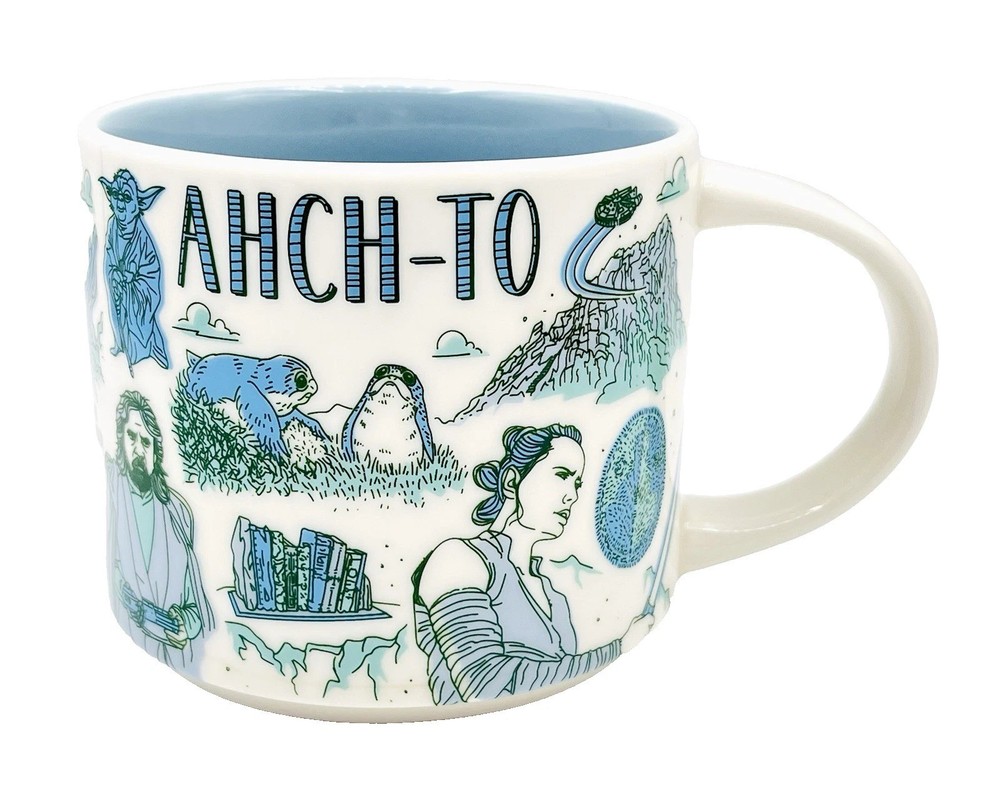 Starbucks Star Wars AHCH-TO Been There Series Mug Cup 2022 Blue Disney 14 oz