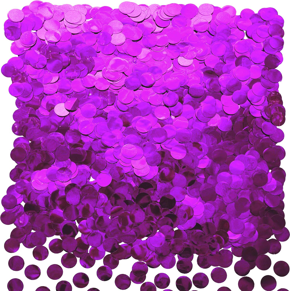 Purple Foil Metallic round Table Confetti Circle Dots Mylar Table Scatter Confet