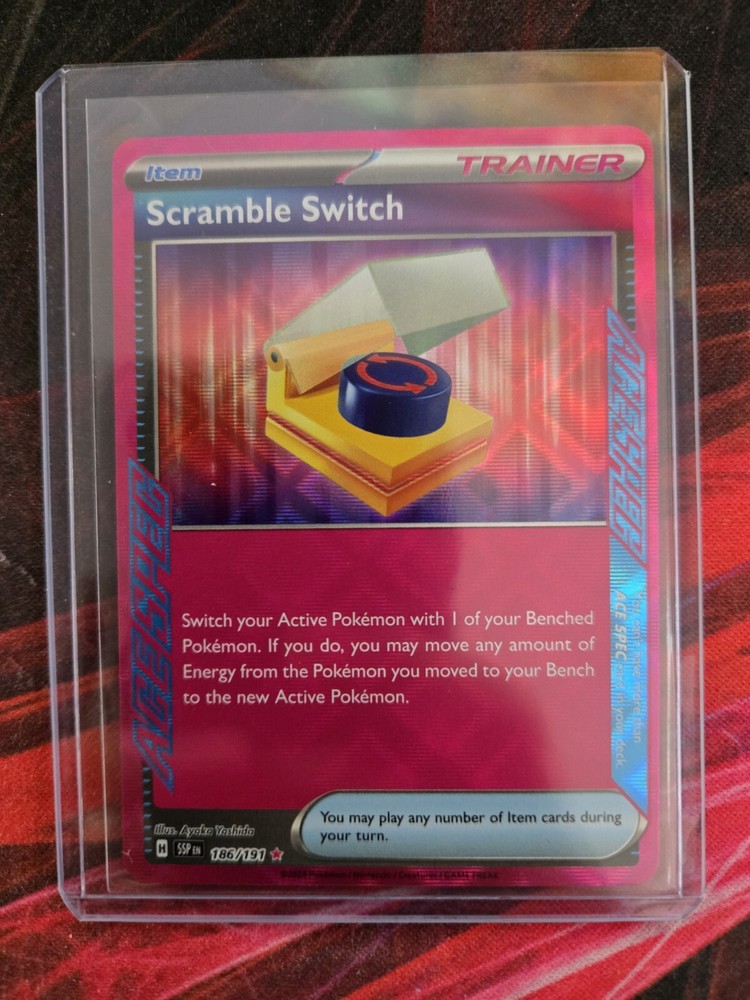 Pokemon TCG Scramble Switch 186/191 Surging Sparks ACE SPEC Holo NM Condition