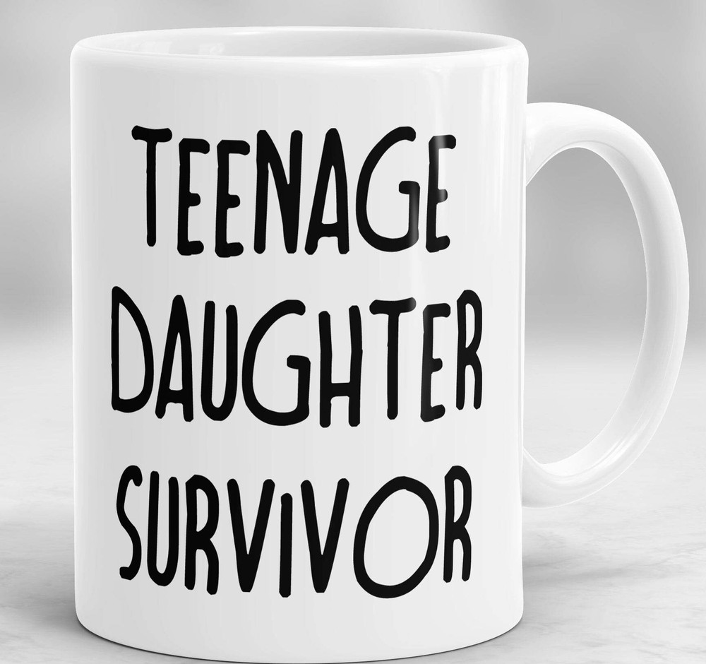 Funny Teen Survivor Mug Gift for Dad Father's Day from Daughter