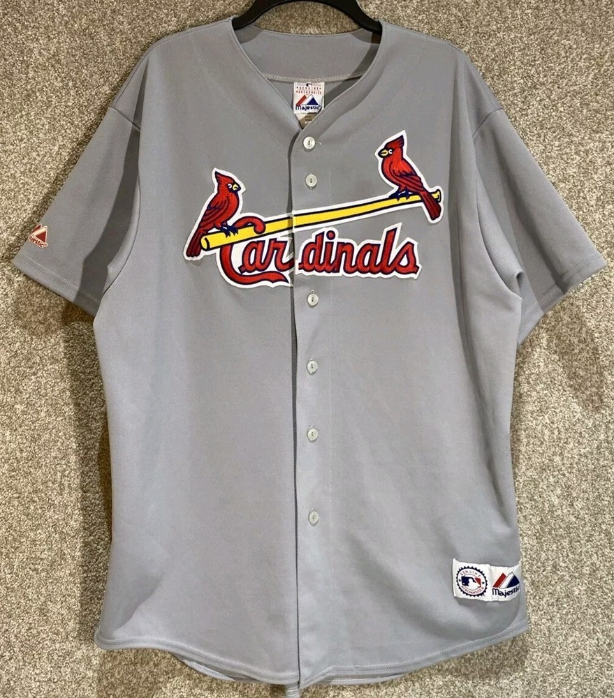Majestic St. Louis Cardinals Gray MLB Jersey Mens Size XL Excellent Condition  