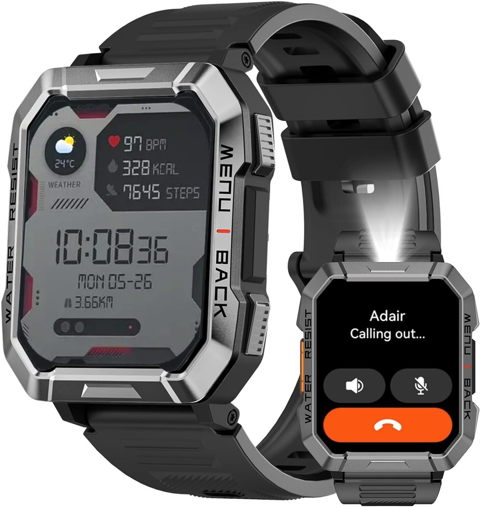 Military Smart Watch for Men (Answer/Make Calls)2.01'' Smart Watch for Android